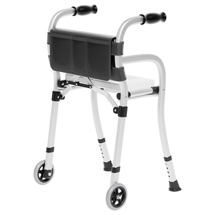 老年人代步车手推助行器可坐防摔腿无力行走辅助器康复走路助力车