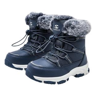 哈比熊童鞋雪地靴2025秋季防滑加绒棉鞋时尚舒适防滑防水增高靴子