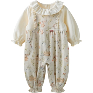 [兔子果园] aqpa爱帕婴儿连体衣纯棉春秋新款宝宝连体衣哈衣外出