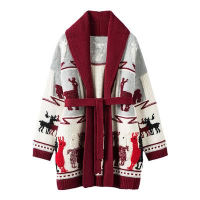 1600g100%山羊绒立体麋鹿提