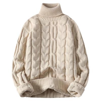 秋冬季高领毛衣慵懒针织衫
