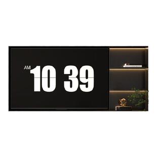 75/85寸不锈钢电视壁龛嵌入式金属铝合金悬浮电视背景墙定制100寸