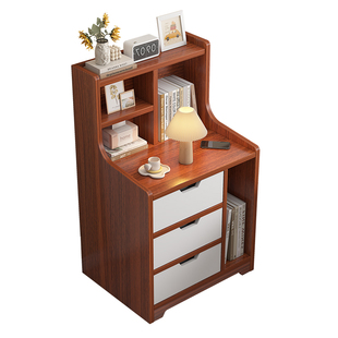 床头柜现代简约小型简易家用多层置物架卧室夹缝收纳柜床边小柜子