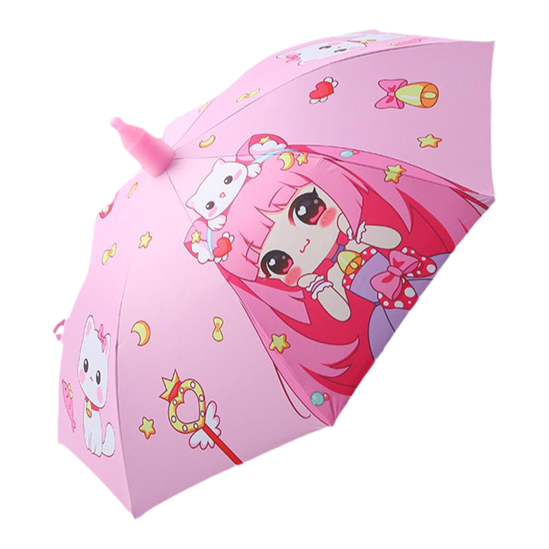 晴雨伞卡通黑胶儿童防晒