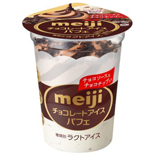 日本进口明治冰淇淋香草巧克力圣代杯抹茶冰激凌草莓芝士芭菲雪糕