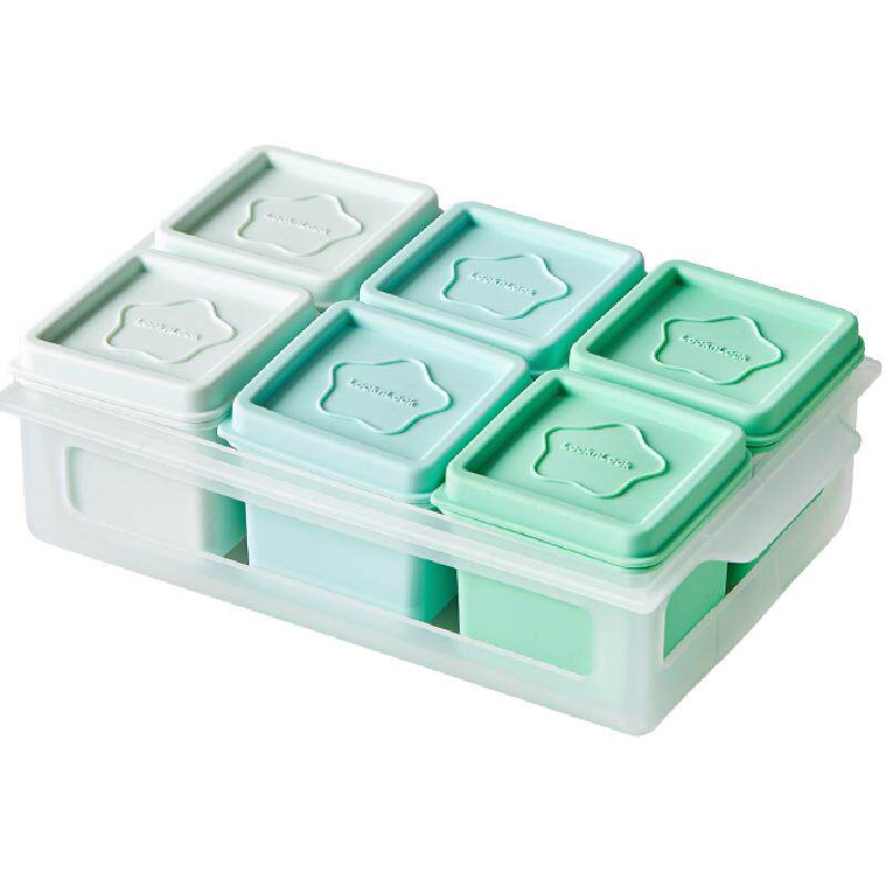 乐扣乐扣辅食盒宝宝肉泥冷冻盒分装冰格模具硅胶婴儿辅食冷冻格