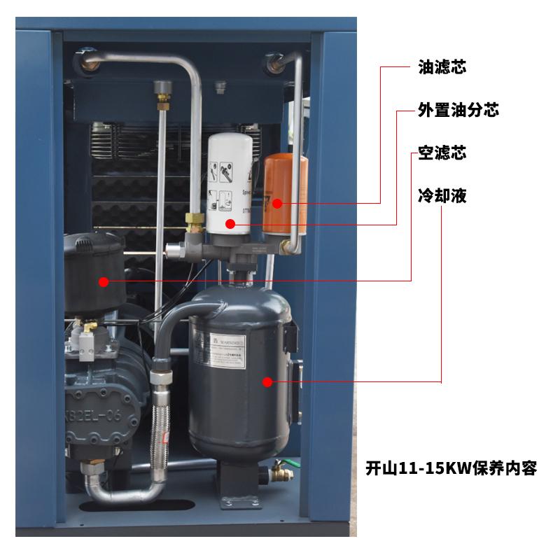 开山螺杆空压机三滤保养专用空气滤芯油分冷却液耗材配件机油15kw