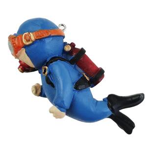 鱼缸造景创意悬浮小魔女摆件全套水族箱浮水饰品漂浮蓝胖子月亮猫