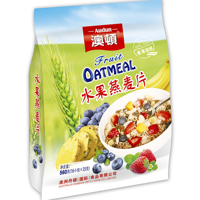 澳顿高纤水果燕麦片无脱脂代餐免煮16包精选水果澳洲燕麦