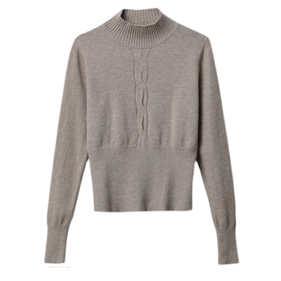 半高领短款毛衣女秋冬加厚内搭