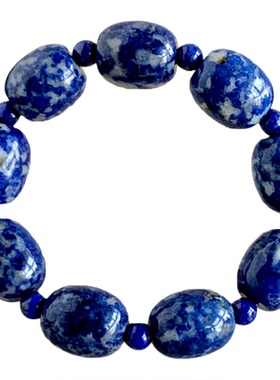 天然青金石桶珠手链原石手串