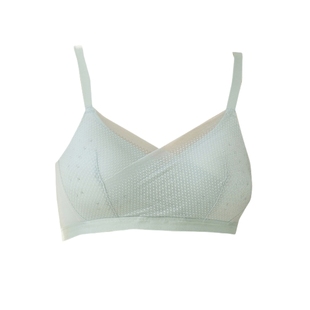 单层围乳胶棉洞洞杯无钢圈前交叉新款风巢杯美背透气内衣网纱文胸
