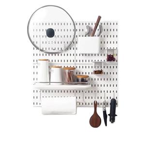 洞洞板配件置物架家用收纳挂篮挂钩墙上免打孔厨房展示收纳架挂件