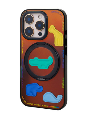 CASEGOOD 原创磨砂黑金18新款17苹果16pro磁吸支点手机壳14适用iPhone15promax保护套13一体支架小众air