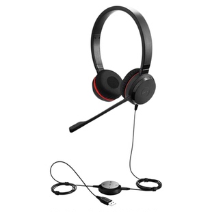 Jabra捷波朗Evolve 30 II USB 3.5mm电脑办公会议话务员客服电销专用降噪话务耳麦有线耳机久戴不痛会议耳机