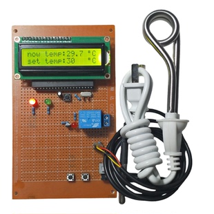 基于51单片机PID温度控制热水器模糊水位水温加热恒温监测报警