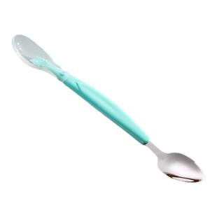 双头刮泥勺婴幼儿辅食餐具宝宝水果锯齿挖泥勺子吃苹果泥工具神器