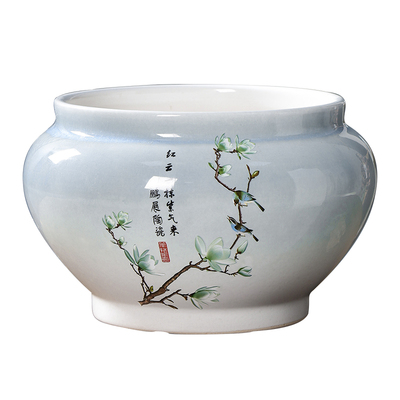 陶瓷花盆中国风复古流泉枫专用