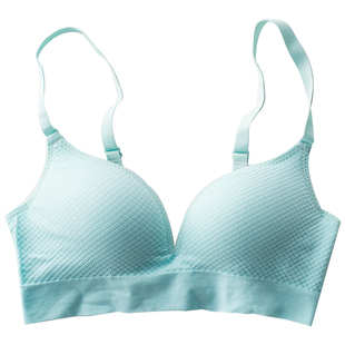 出口日本舒适聚拢无钢圈文胸小胸平胸女士少女内衣黑白色日系胸罩