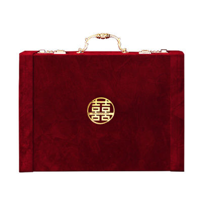 订婚彩礼现金礼盒结婚木质礼金箱