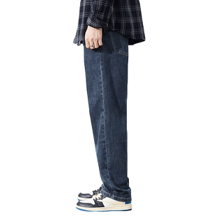 雅仓牛仔裤男宽松直筒2025春季新款阔腿男士休闲秋冬长裤裤子男款