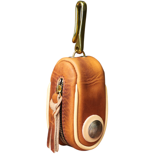 美国cxl牛皮horween手工复古钥匙包拉链汽车钥匙零钱收纳包