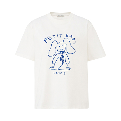 PetitBari兔子短袖T恤小动物