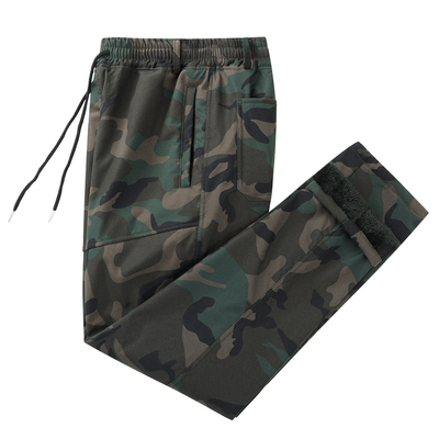 冬季加绒加厚迷彩工作裤男款劳保裤子耐磨宽松直筒工地工人工装裤