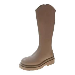 薄款长筒靴女2024粗腿夏季v口胖mm新款长靴大筒围高筒骑士靴加绒