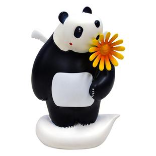 阿斯蒙迪许京甫熊猫摆件原创限量潮流创意治愈系办公桌面新年摆件