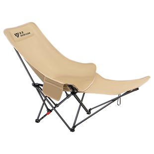 户外折叠椅加高月亮椅露营椅子便携式可调节板凳钓鱼沙滩野餐躺椅