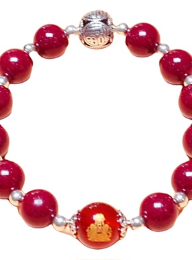 龙五爷朱砂手串S925银轻奢手链