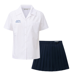 东京岁时记jk夏季泰式校服白衬衫女小个子西装领短袖衬衫制服套装