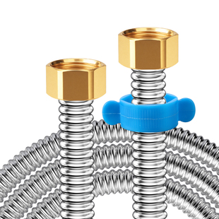 加厚304不锈钢波纹管4分燃气热水器马桶冷热进水高压防爆金属软管