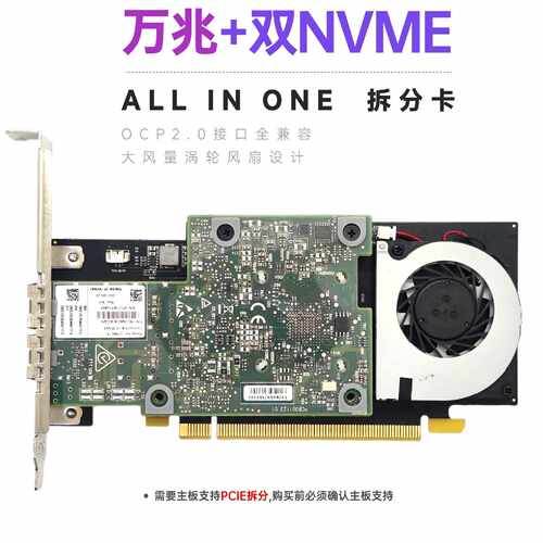 {议价}万兆双 PCIE 拆分卡，OCP网卡双转