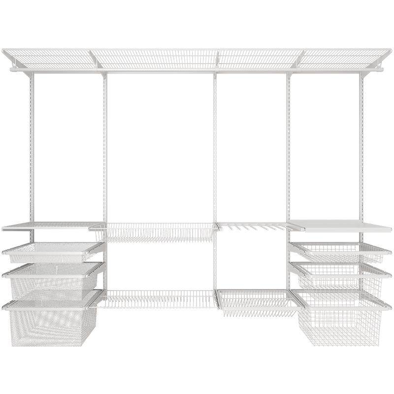 惠普登金属衣柜砌墙衣帽间定制走入式钢结构框架衣柜整体储物间