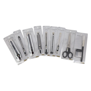 日本OLFA爱利华雕刻刀剪刀工艺刀30度美工刀连发9mm壁纸刀银黑系列LTD-01~10