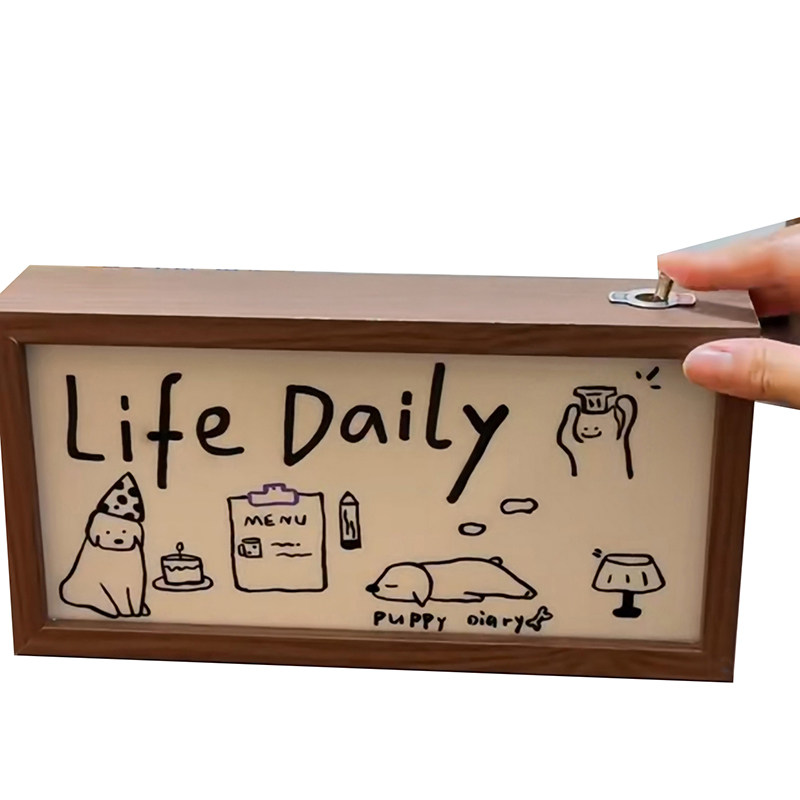 氛围感小夜灯相框画LED桌面摆件灯DIY装饰画床头高颜值软装创意画