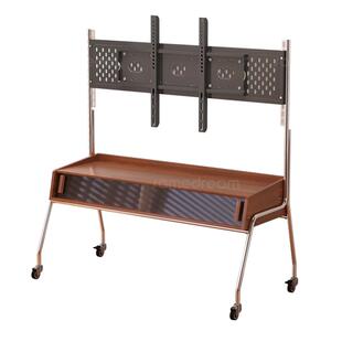 三梦中古风电视柜可移动电视机柜2025新款落地实木小户型移动支架