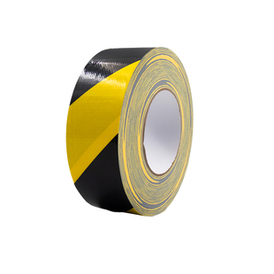 耐磨警示胶带高粘性黑黄易撕无痕胶带黄黑警示布基胶带贴地毯地标线地面地胶地板保护膜高粘加宽大力胶布
