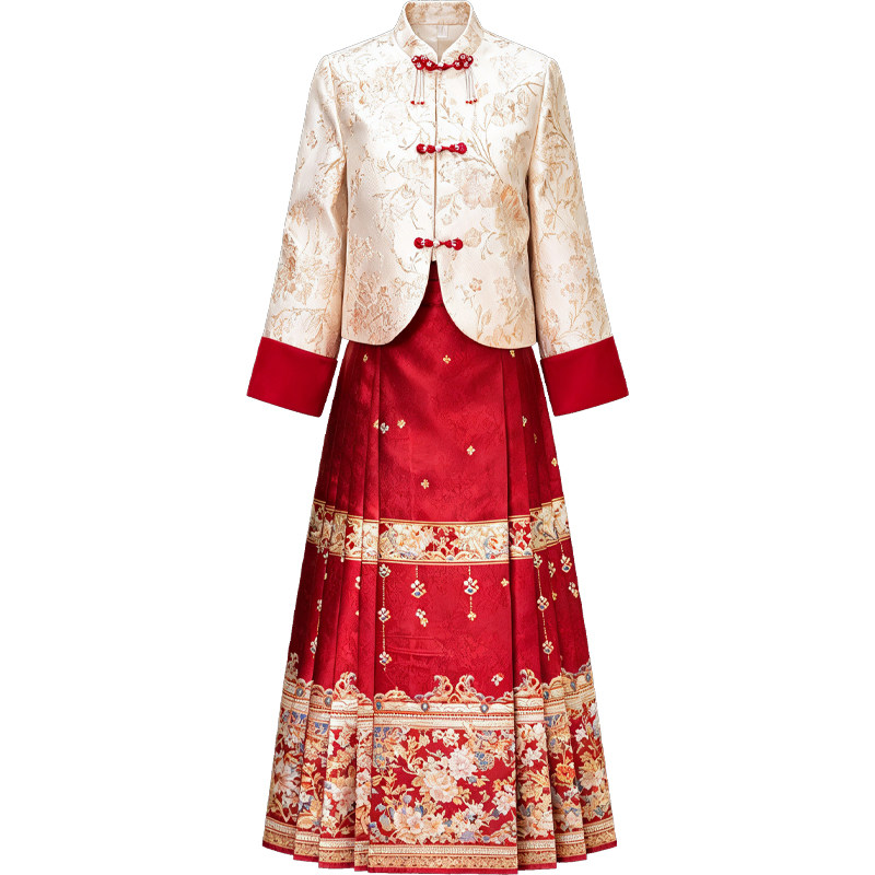 艾诗霓《遇芳时》马面裙婚服套装新中式订婚礼服敬酒新娘出阁服秋