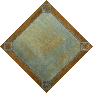 西域美式拼花木纹田园露阳台彩庭院客厅复仿古地板磁瓷砖500x500*