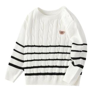 巴拉巴拉婴儿毛衣男童条纹打底衫宝宝毛衫针织衫儿童冬装新款童装