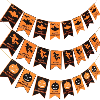 halloween万圣节毛毡派对拉旗