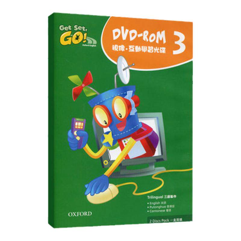 牛津原版3-6岁 Get set go 三语视像互动学生DVD-ROM level 3 英文原版 纯全英文版正版原著进口原版英语书籍