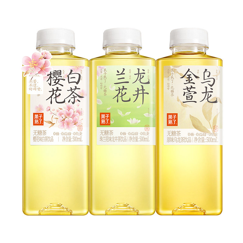 果子熟了无糖茶饮料500ml