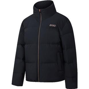 鸿星尔克羽绒服女款2025冬季新款三防保暖拉链立领羽绒服夹克外套