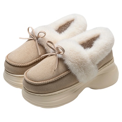 朴西高帮厚底棉拖鞋雪地靴保暖