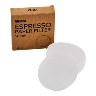 WPM惠家圆形滤纸58mm意式咖啡机手柄粉碗摩卡法压壶萃取过滤滤纸
