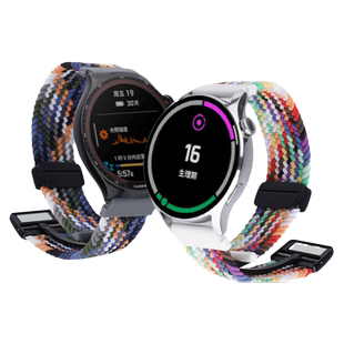 适用佳明Garmin手表磁吸编织表带Forerunner255/245/235本能智能Fenix6/6pro/935/945/955/5x/7x/Venu透气